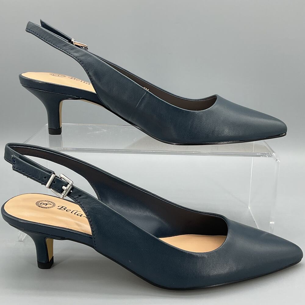 NEW Bella Vita Women’s Scarlett Slingback Pumps Navy Size 8M